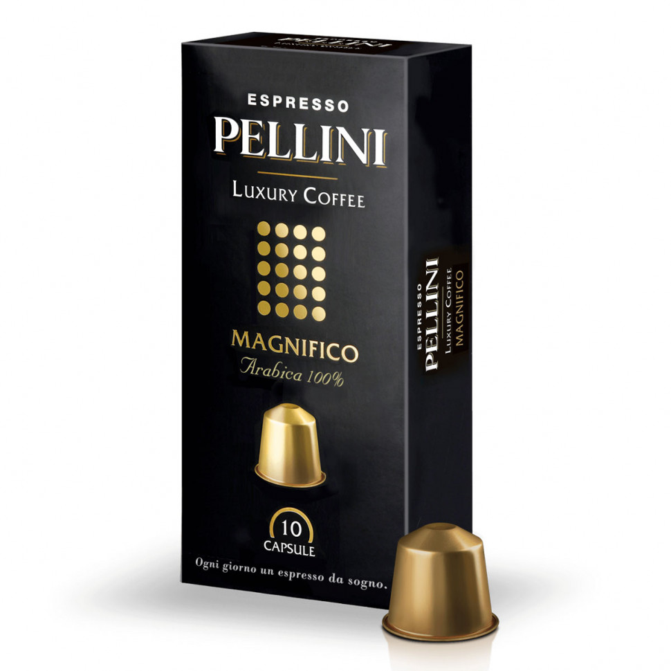 Кофе в капсулах Pellini Magnifico (Манифико) стандарта Nespresso, 10шт