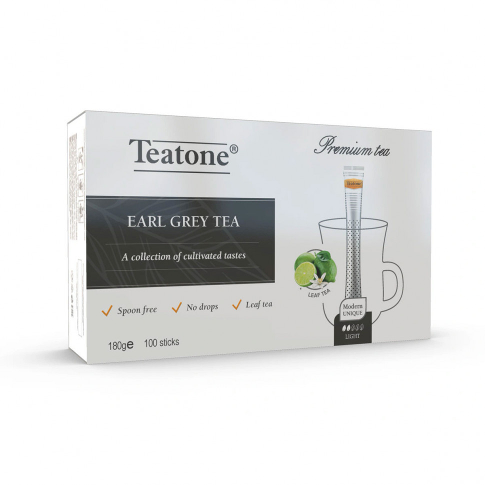 Чай Teatone Earl Grey Tea (Черный чай с бергамотом) в стиках, 100шт