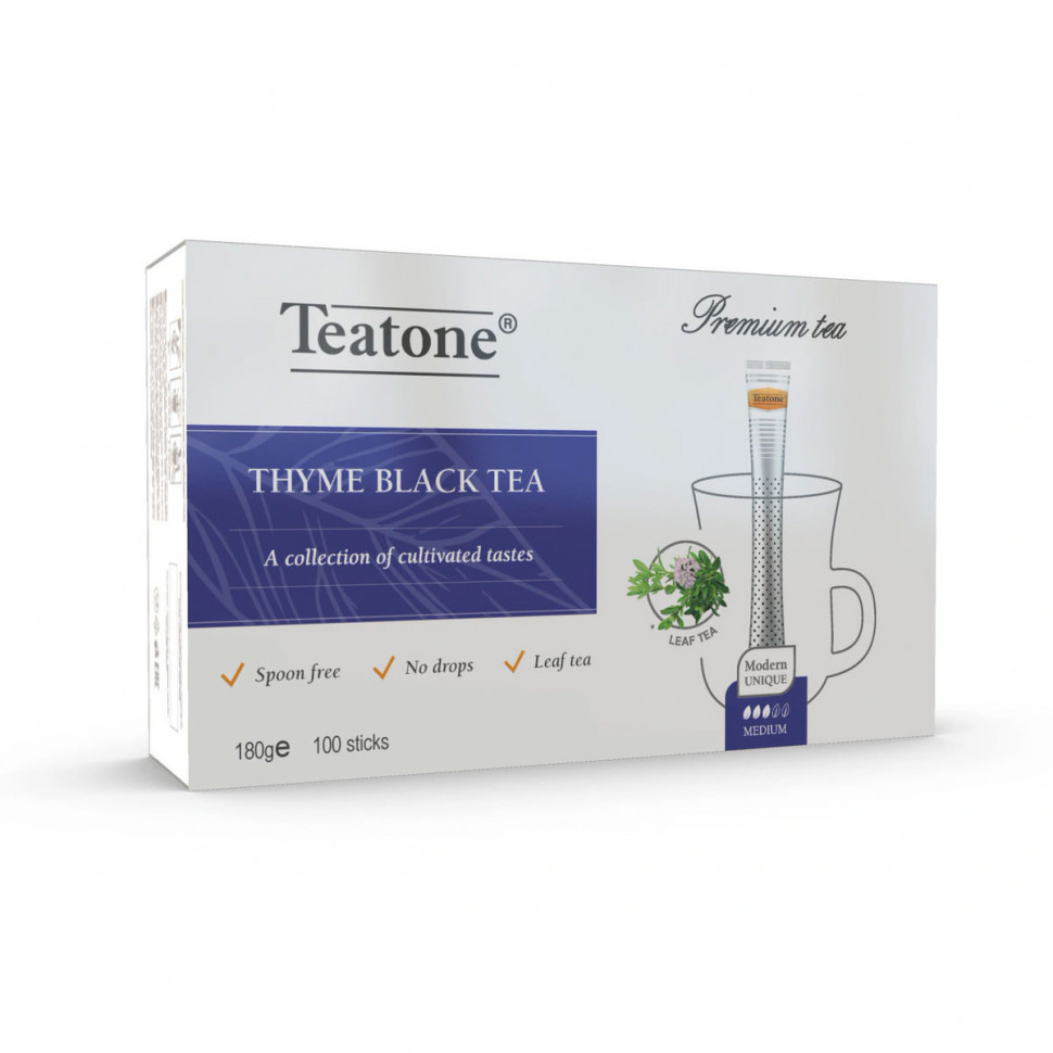 Чай Teatone Thyme Black Tea (Черный чай с ароматом чабреца) в стиках, 100шт
