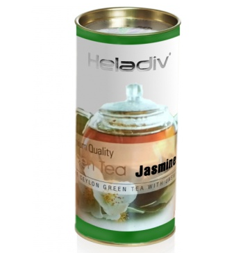 Чай Heladiv Jasmine (жасмин), зеленый листовой, в тубе, 100г