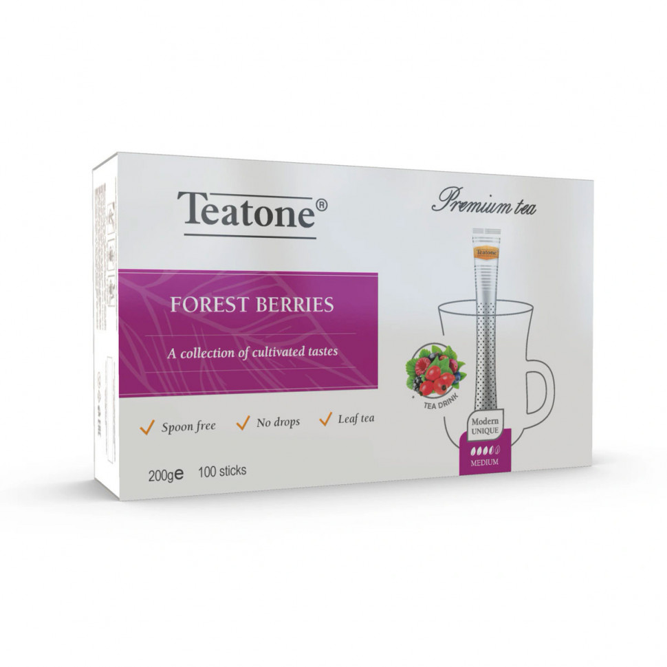 Чай Teatone Forest Berries (Лесные ягоды) в стиках, 100шт
