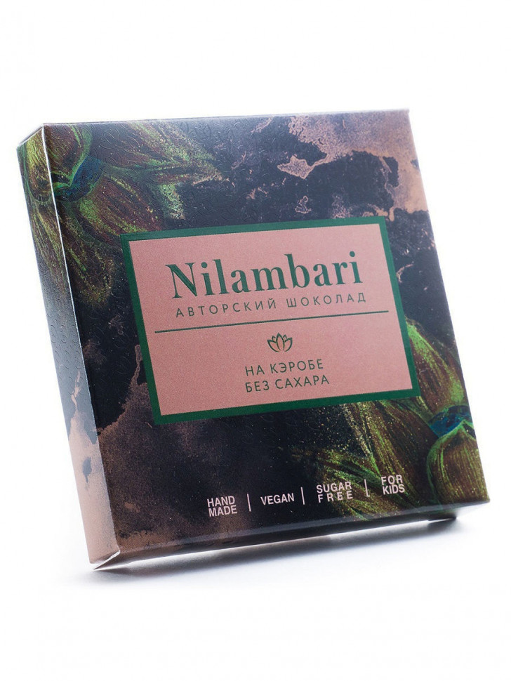 Шоколад Nilambari нежный на кэробе без сахара, 65г.