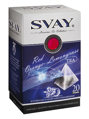 Чай Svay Red Orange - Lemongrass (Каркаде с цедрой апельсина и лимонником), в пирамидках, 20шт