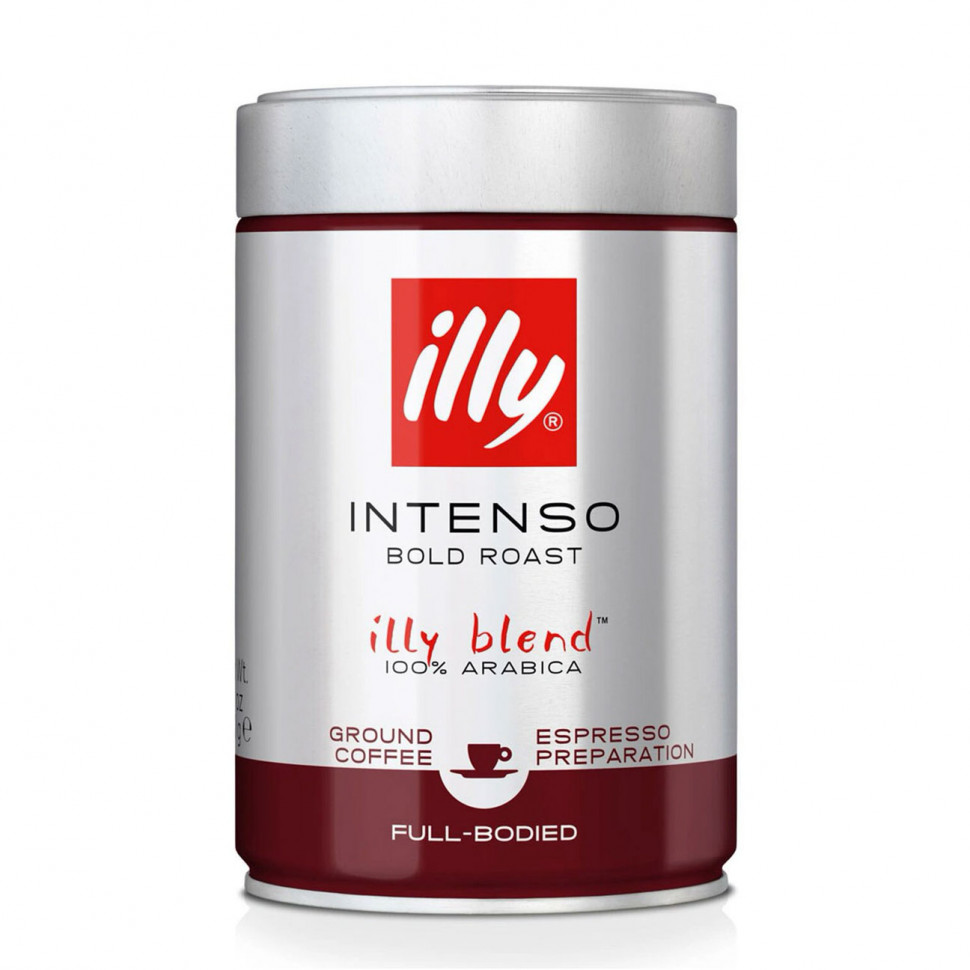 Кофе молотый illy Intenso (Интенсо) темной обжарки, 250г