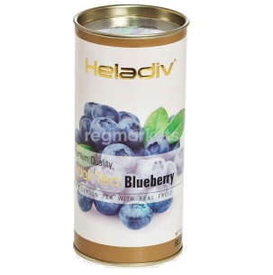 Чай Heladiv Blueberry (черника), черный листовой, в тубе, 100г